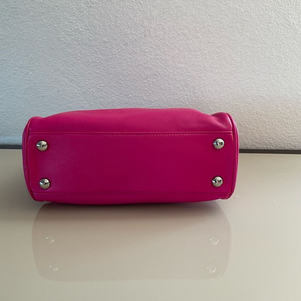 KORS Michael Kors Hot Pink Leather Satchel with Tassel - Picture 5 of 6